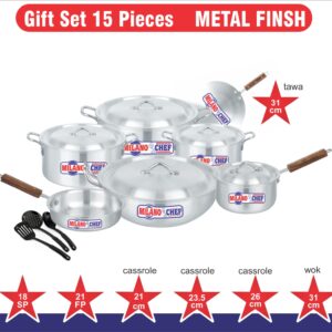 Gift Set 15 Pieces Milano Metal Finish